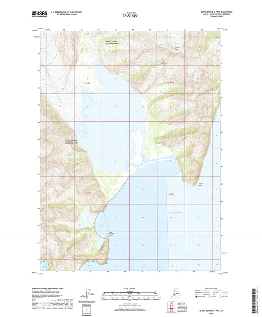 Blying Sound D-7 NW Alaska US Topo Map Image