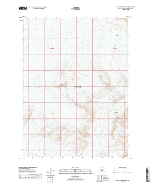 Blying Sound D-8 NW Alaska US Topo Map Image