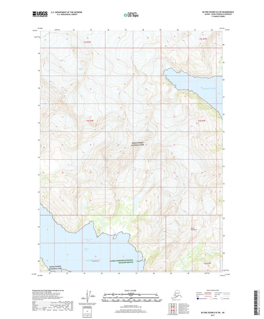 Blying Sound D-8 SW Alaska US Topo Map Image