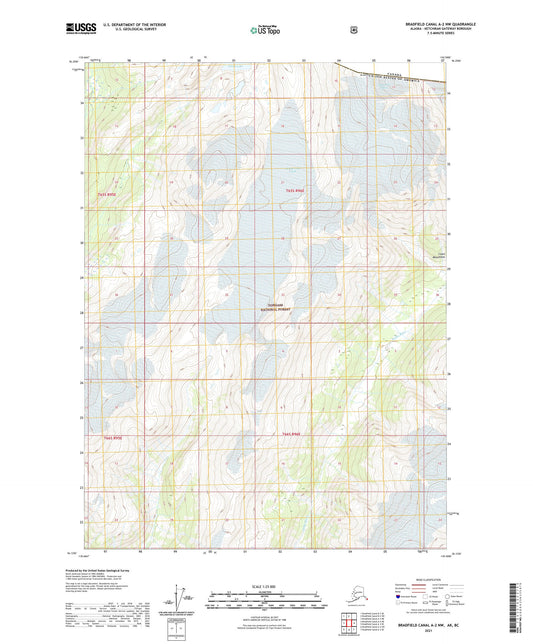 Bradfield Canal A-2 NW Alaska US Topo Map Image