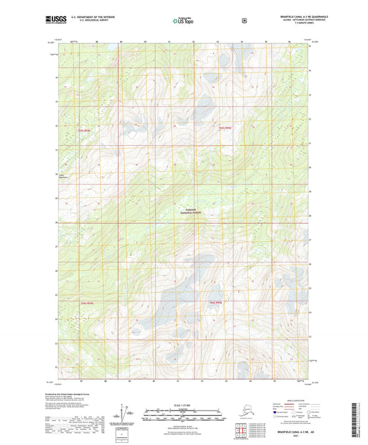 Bradfield Canal A-3 NE Alaska US Topo Map Image
