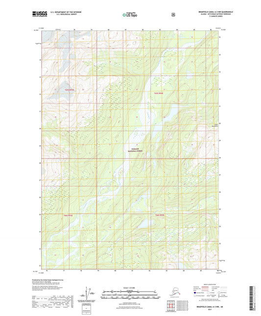 Bradfield Canal A-3 NW Alaska US Topo Map Image