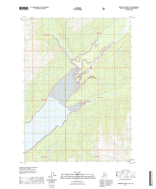 Bradfield Canal A-4 SE Alaska US Topo Map Image
