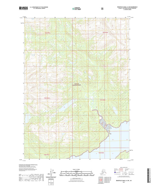 Bradfield Canal A-4 SW Alaska US Topo Map Image