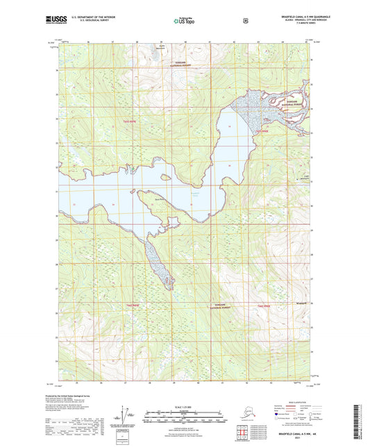 Bradfield Canal A-5 NW Alaska US Topo Map Image