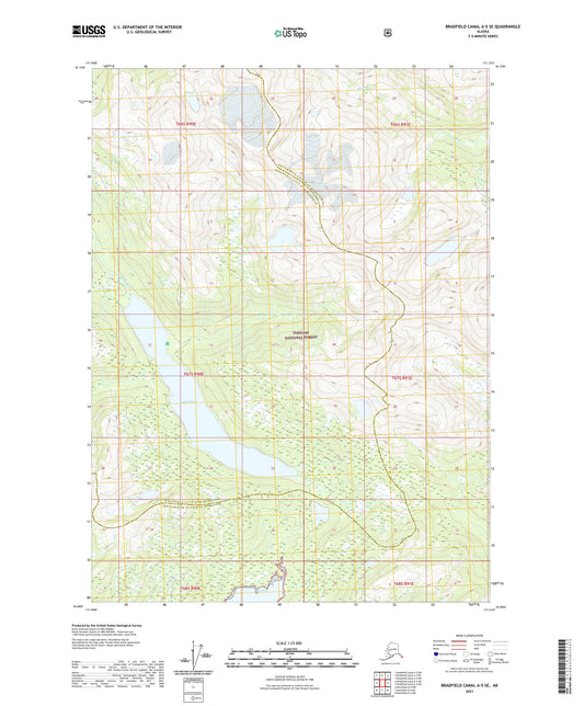 Bradfield Canal A-5 SE Alaska US Topo Map Image