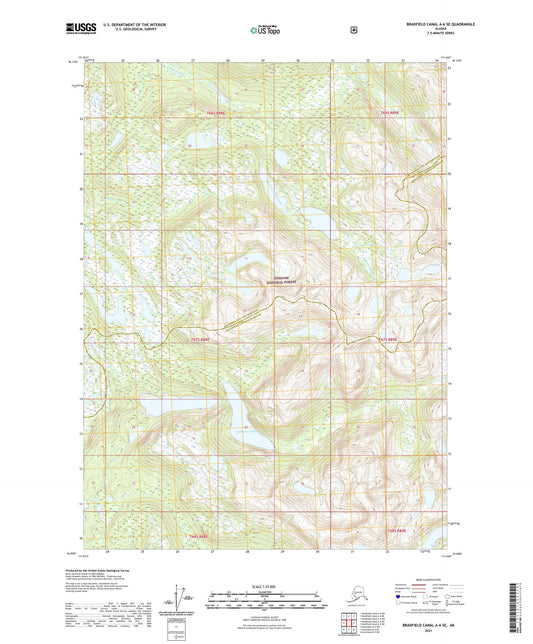Bradfield Canal A-6 SE Alaska US Topo Map Image