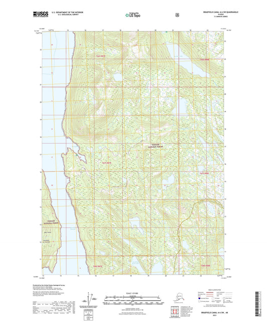 Bradfield Canal A-6 SW Alaska US Topo Map Image