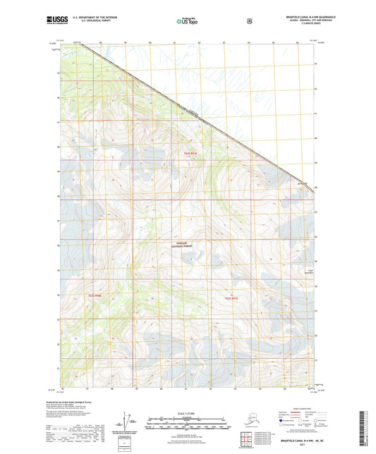 Bradfield Canal B-4 NW Alaska US Topo Map Image