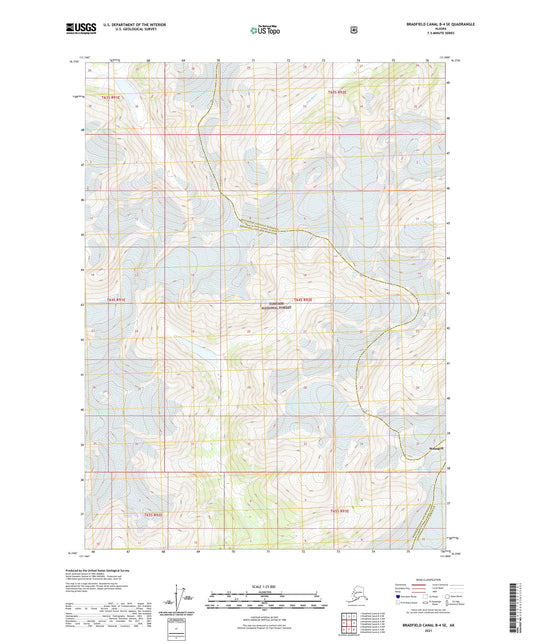 Bradfield Canal B-4 SE Alaska US Topo Map Image