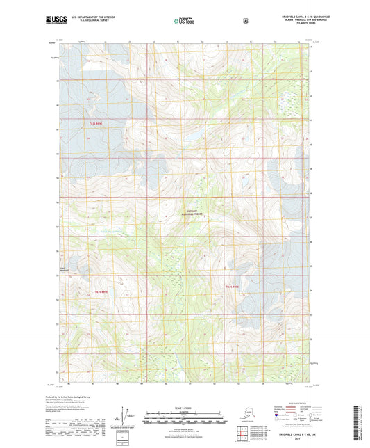 Bradfield Canal B-5 NE Alaska US Topo Map Image
