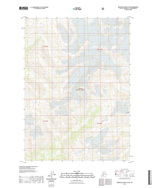 Bradfield Canal B-5 NW Alaska US Topo Map Image