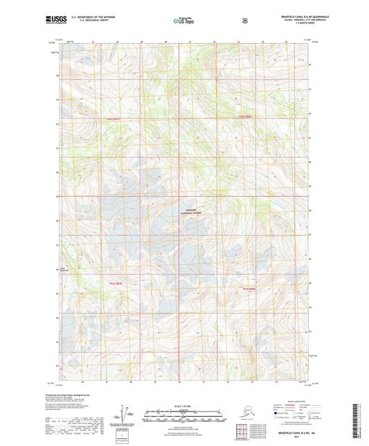 Bradfield Canal B-6 NE Alaska US Topo Map Image