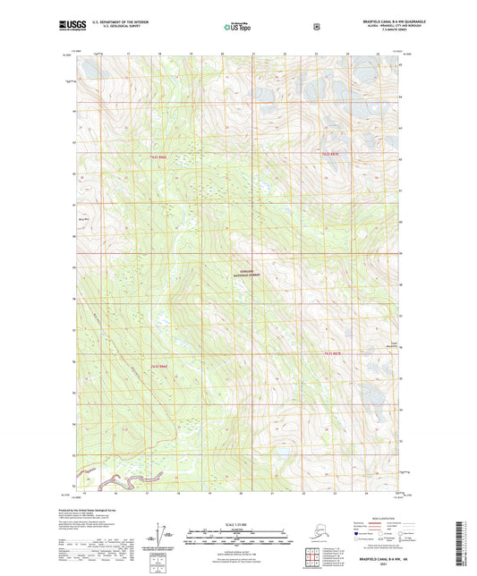 Bradfield Canal B-6 NW Alaska US Topo Map Image
