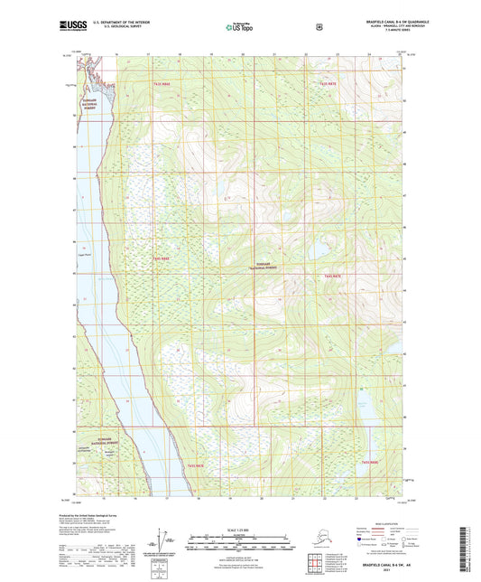 Bradfield Canal B-6 SW Alaska US Topo Map Image