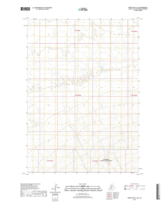 Bristol Bay A-1 SW Alaska US Topo Map Image