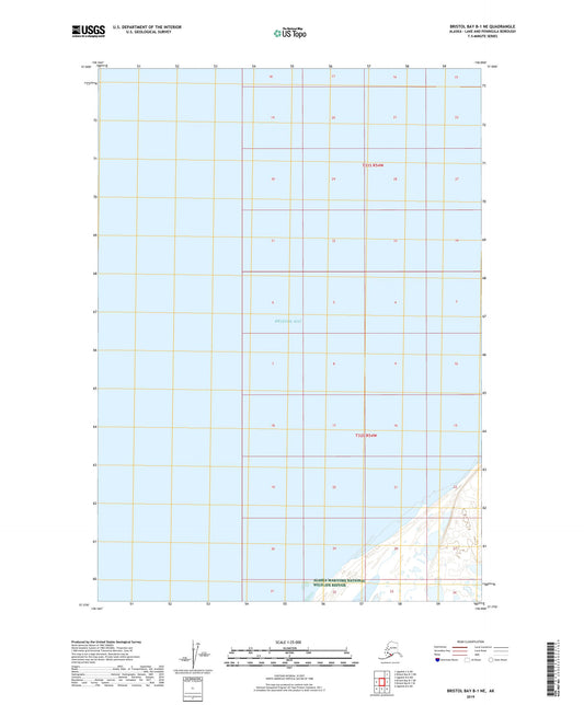 Bristol Bay B-1 NE Alaska US Topo Map Image