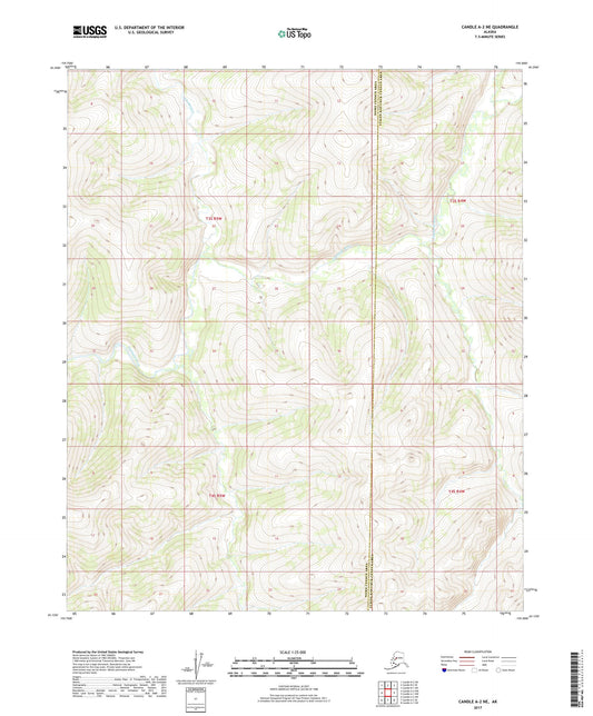 Candle A-2 NE Alaska US Topo Map Image