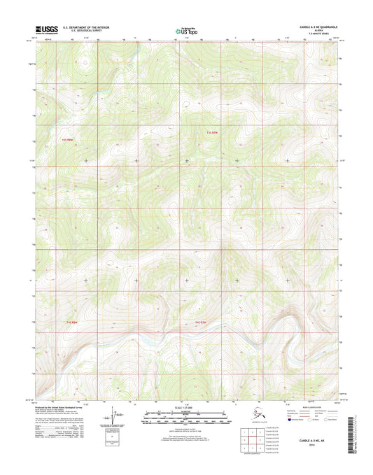 Candle A-3 NE Alaska US Topo Map Image