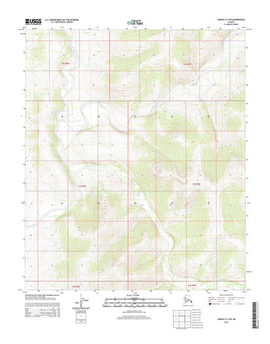Candle A-3 SW Alaska US Topo Map Image