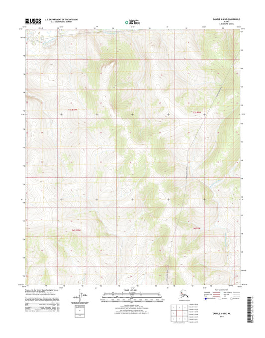 Candle A-4 NE Alaska US Topo Map Image