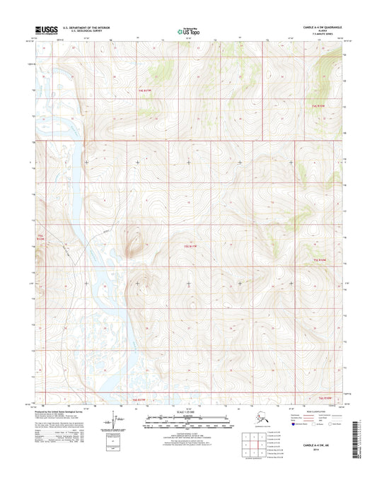 Candle A-4 SW Alaska US Topo Map Image