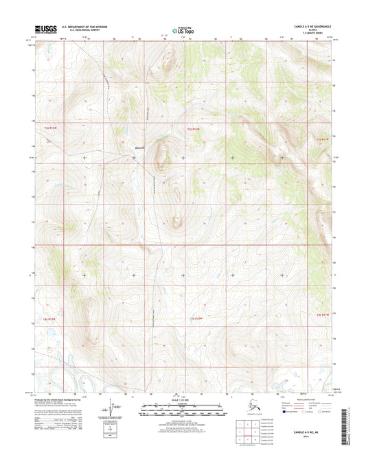 Candle A-5 NE Alaska US Topo Map Image