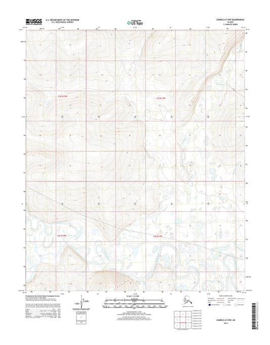 Candle A-5 NW Alaska US Topo Map Image