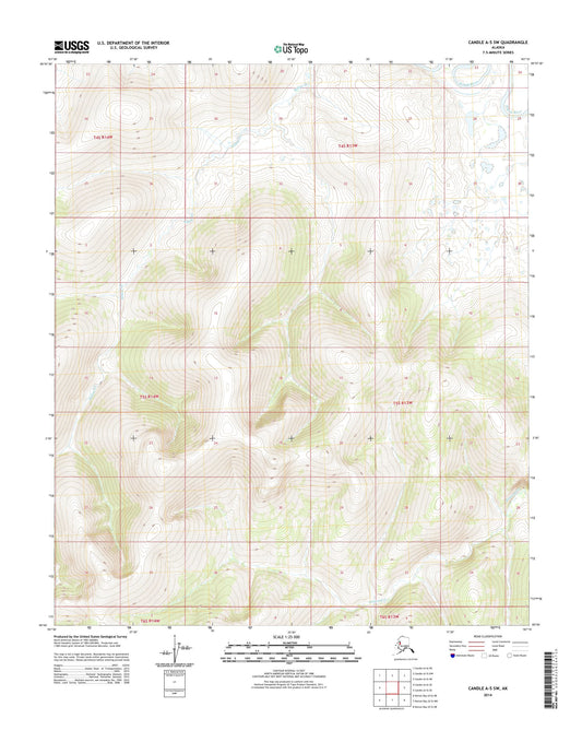 Candle A-5 SW Alaska US Topo Map Image