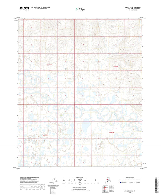 Candle A-6 NE Alaska US Topo Map Image