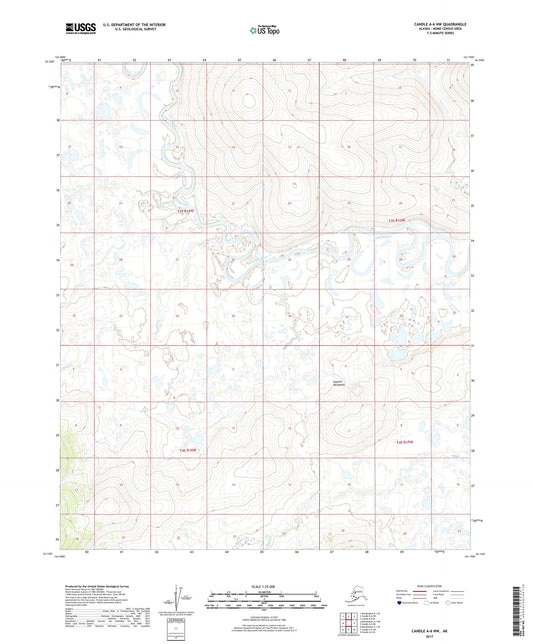 Candle A-6 NW Alaska US Topo Map Image