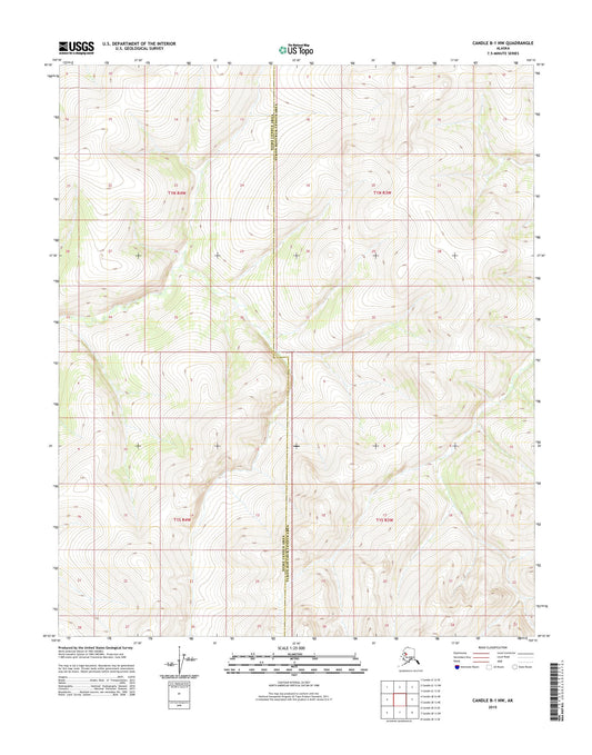 Candle B-1 NW Alaska US Topo Map Image
