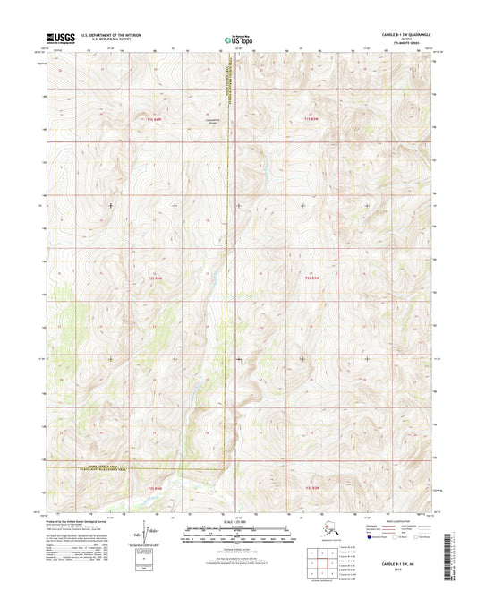 Candle B-1 SW Alaska US Topo Map Image