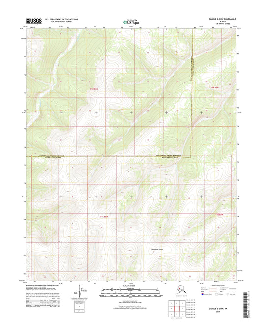 Candle B-2 NW Alaska US Topo Map Image