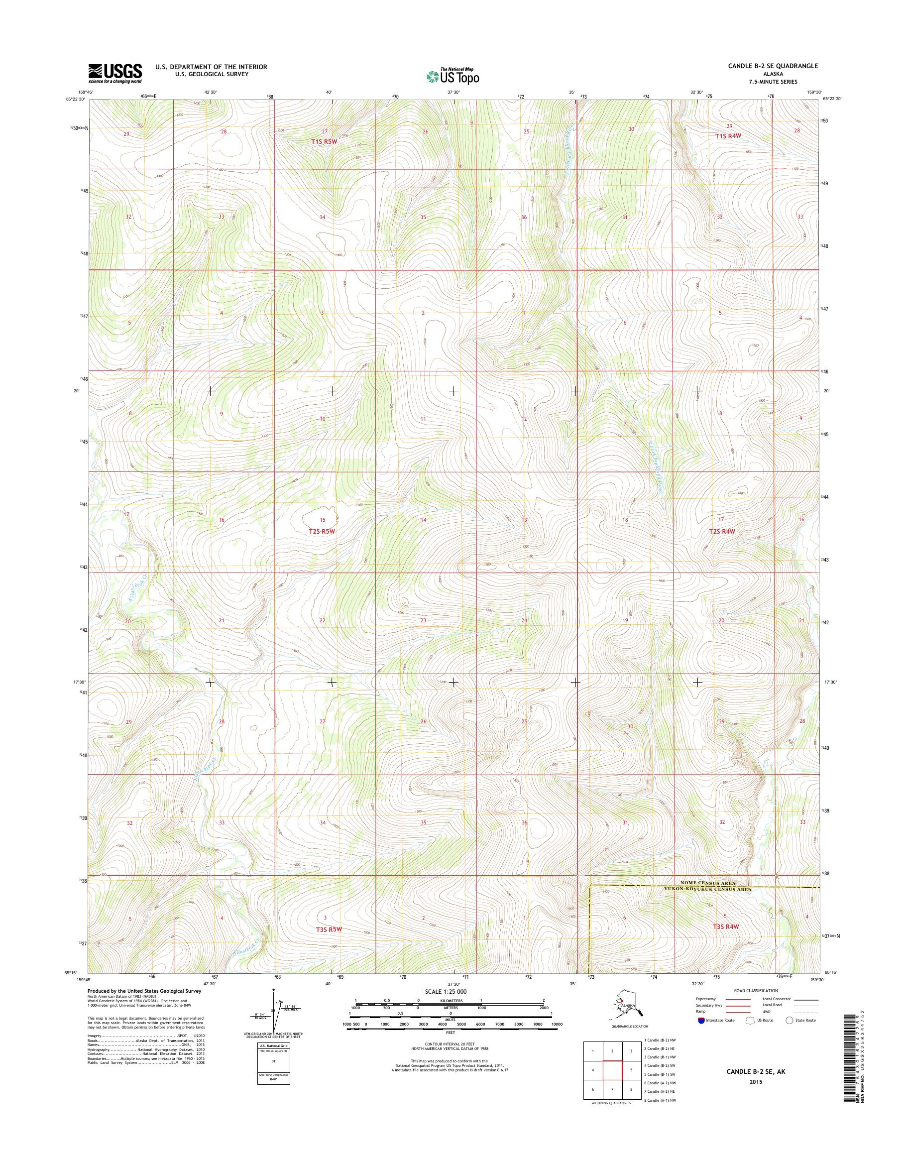 Candle B-2 SE Alaska US Topo Map – MyTopo Map Store