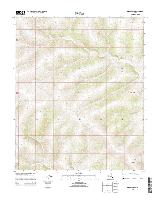 Candle B-2 SW Alaska US Topo Map Image