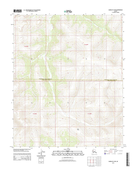 Candle B-3 NW Alaska US Topo Map Image