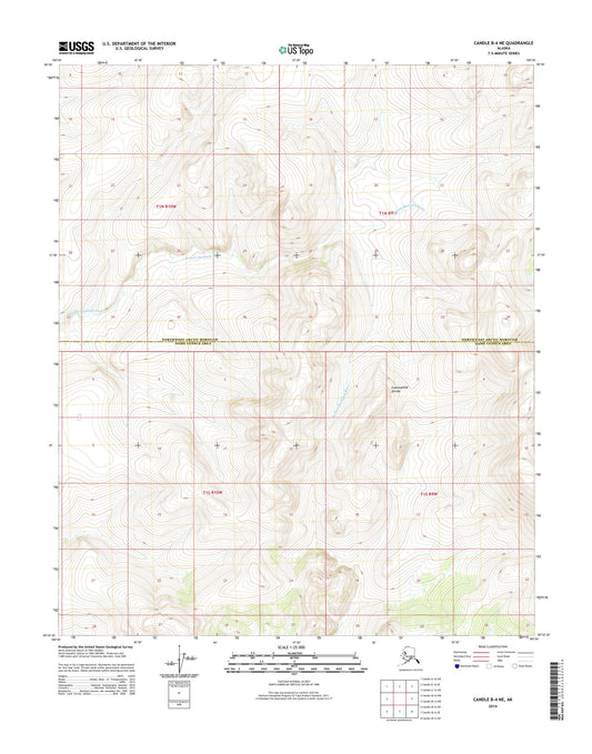 Candle B-4 NE Alaska US Topo Map Image