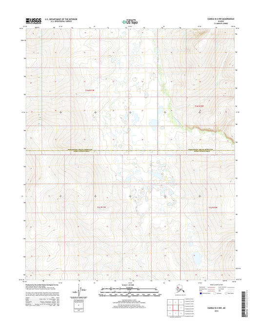 Candle B-4 NW Alaska US Topo Map Image