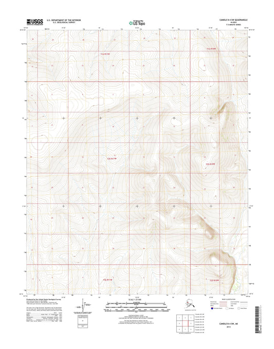 Candle B-4 SW Alaska US Topo Map Image