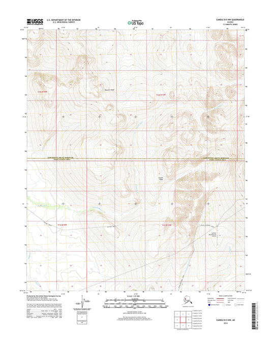 Candle B-5 NW Alaska US Topo Map Image