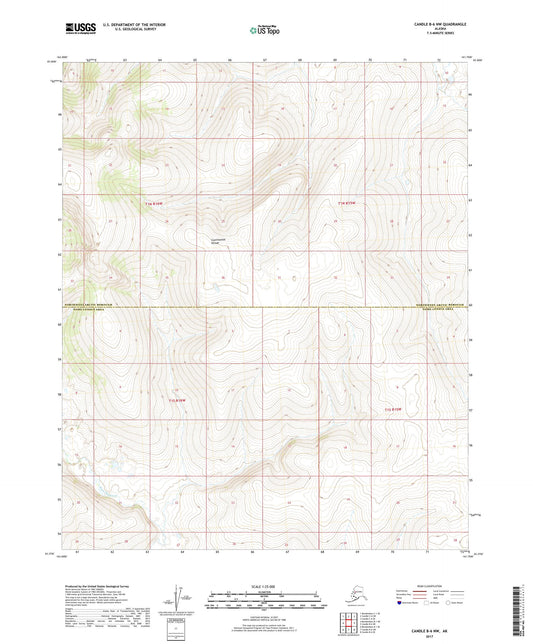 Candle B-6 NW Alaska US Topo Map Image
