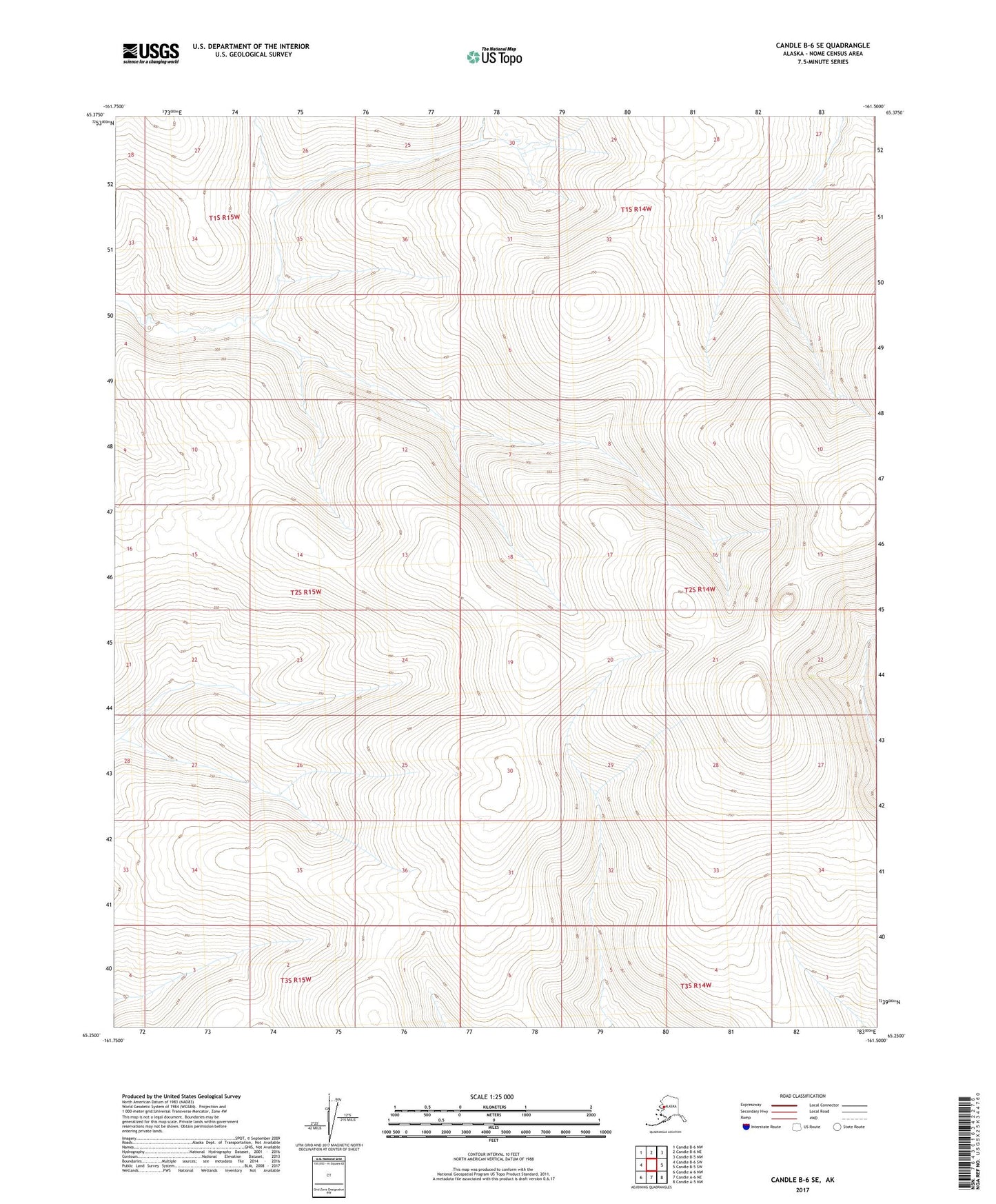 Candle B-6 SE Alaska US Topo Map Image