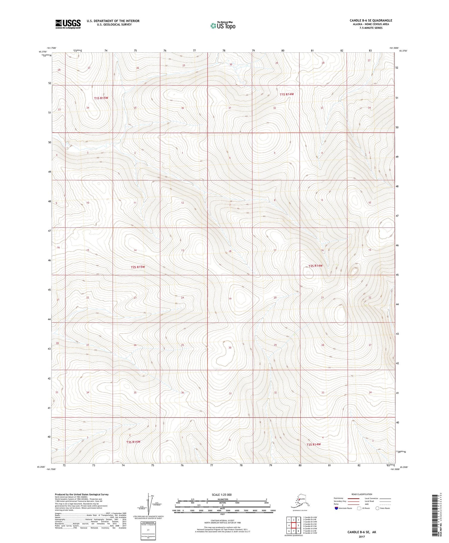 Candle B-6 SE Alaska US Topo Map Image