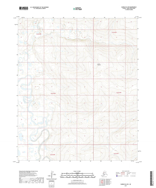 Candle B-6 SW Alaska US Topo Map Image