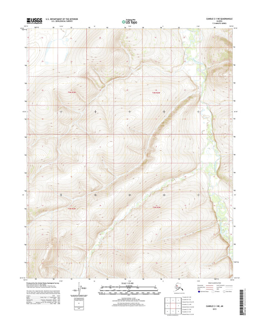 Candle C-1 NE Alaska US Topo Map Image