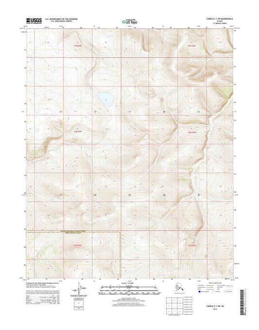 Candle C-1 SW Alaska US Topo Map Image