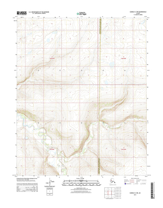 Candle C-2 NE Alaska US Topo Map Image