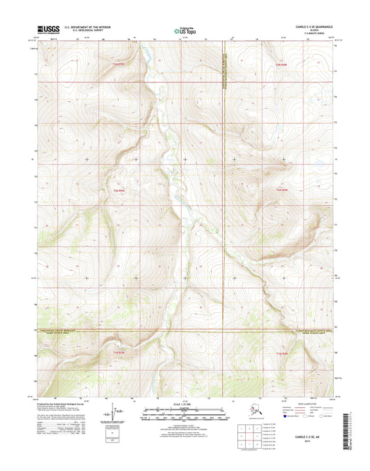 Candle C-2 SE Alaska US Topo Map Image