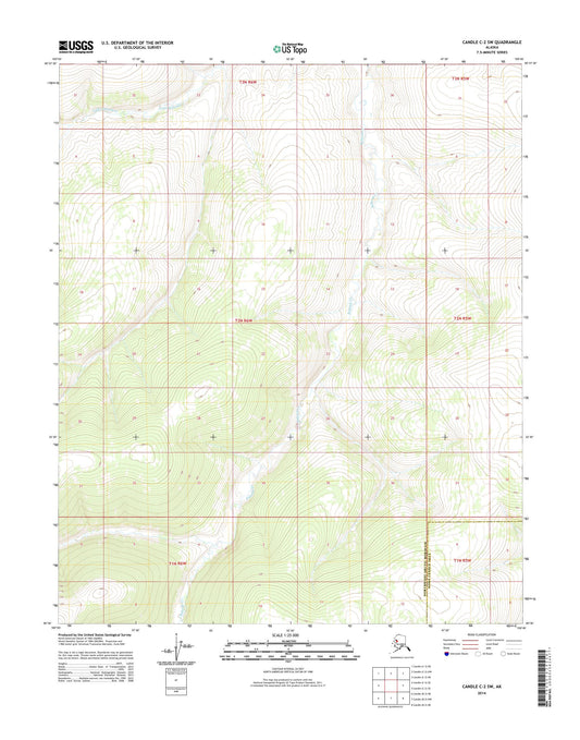 Candle C-2 SW Alaska US Topo Map Image